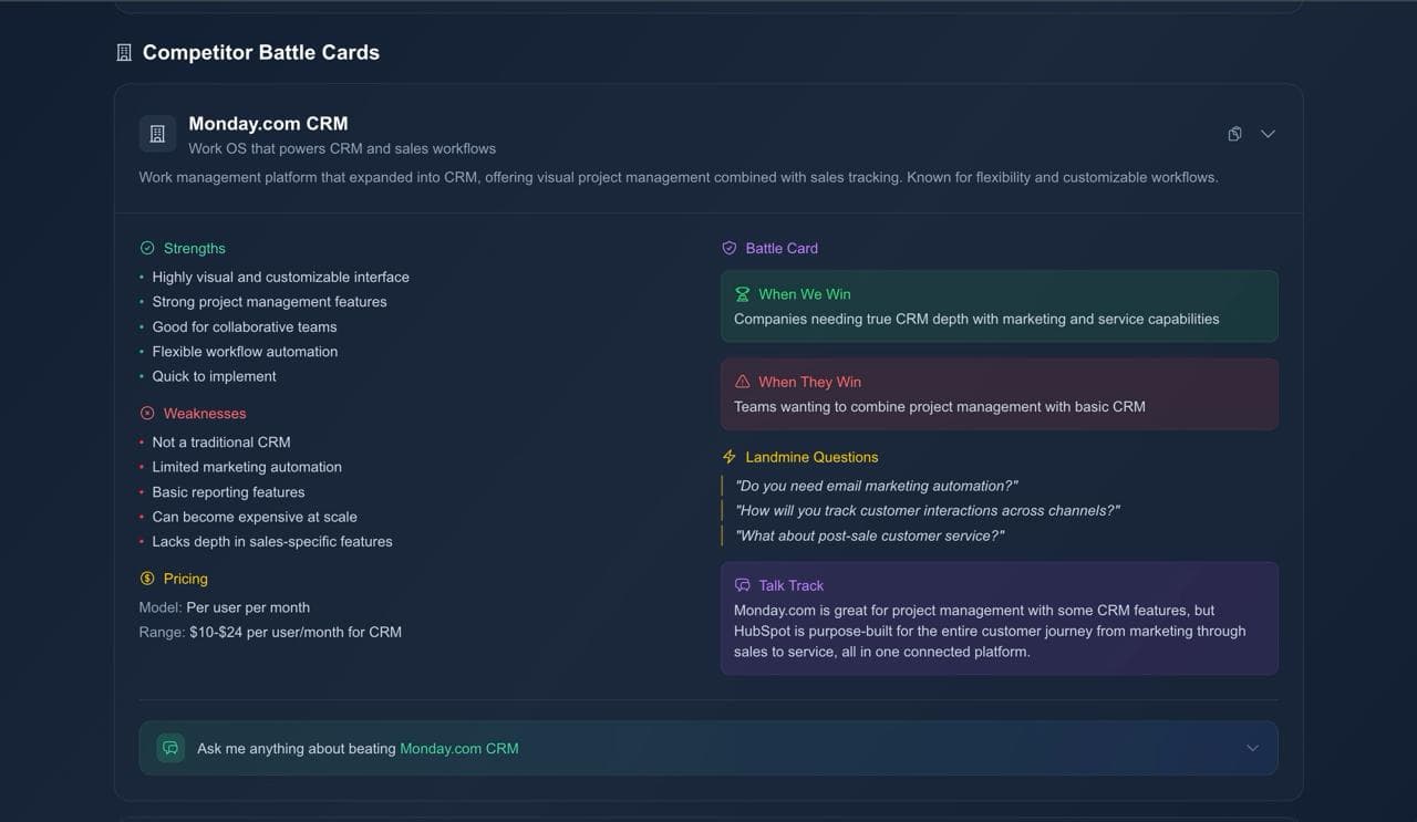Battle Cards - Rival Radar